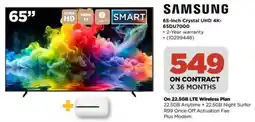 HiFi Corp SAMSUNG 65-inch Crystal UHD 4K- 65DU7000 offer