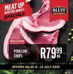 Bluff Meat Supply Pork loin chops offer