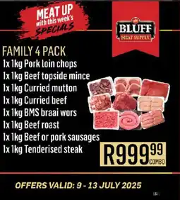 Bluff Meat Supply Family 4 pack offer