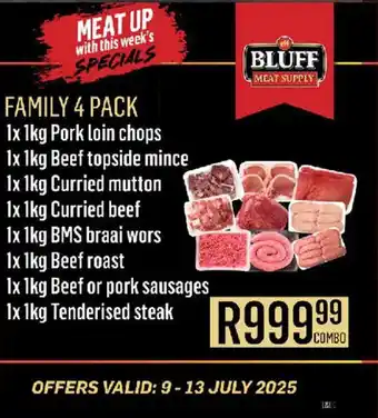 Bluff Meat Supply Family 4 pack offer