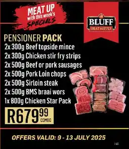 Bluff Meat Supply Pensioner Pack offer