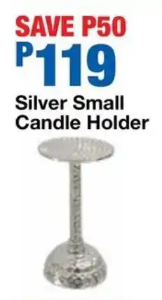 OK Furniture Silver Small Candle Holder offer