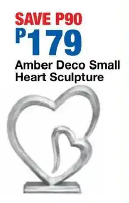 OK Furniture Amber Deco Small Heart Sculpture offer