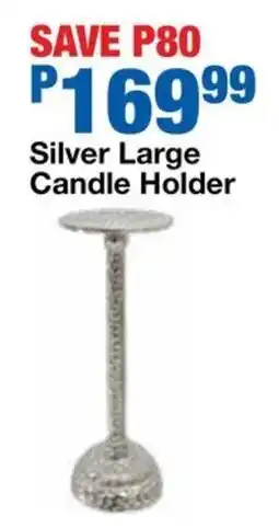 OK Furniture Silver Large Candle Holder offer