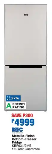 OK Furniture KIC Metallic-Finish Bottom-Freezer Fridge offer