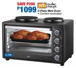 OK Furniture Muller & Haupt 2-Plate Mini Oven offer