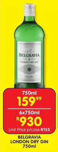 Shoprite Liquor Belgravia london dry gin offer