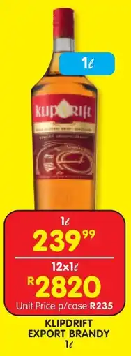 Shoprite Liquor Klipdrift export brandy offer