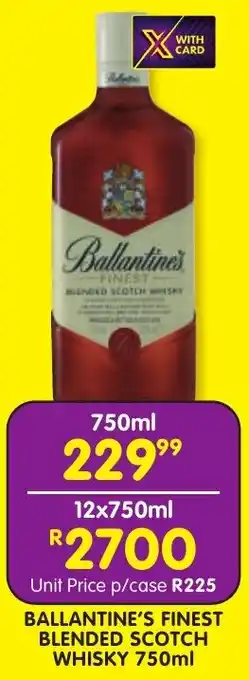 Shoprite Liquor Ballantine's finest blended scotch whisky offer