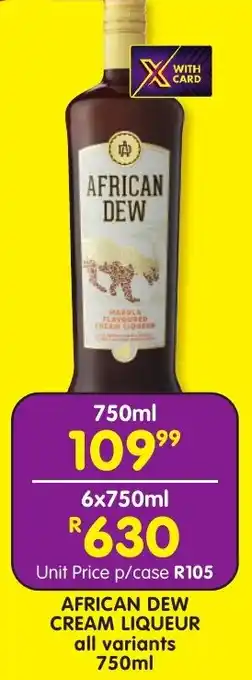 Shoprite Liquor African dew cream liqueur offer