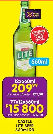 Shoprite Liquor Castle lite beer rb offer