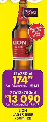 Shoprite Liquor Lion lager beer rb offer