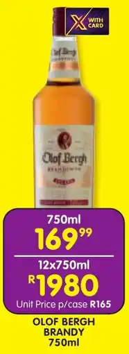 Shoprite Liquor Olof bergh brandy offer