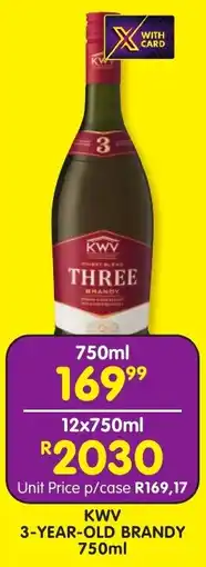 Shoprite Liquor Kwv 3-year-old brandy offer