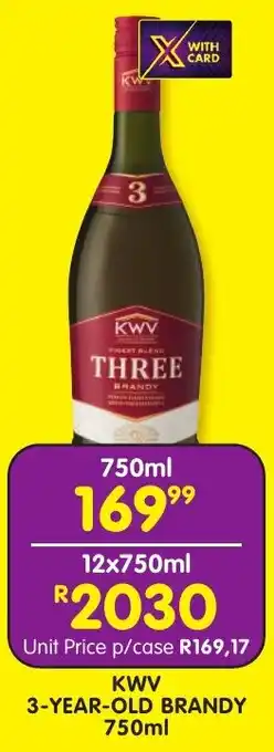 Shoprite Liquor Kwv 3-year-old brandy offer