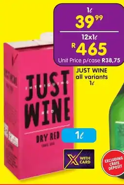Shoprite Liquor Just wine all variants offer