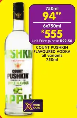 Shoprite Liquor Count pushkin flavoured vodka offer
