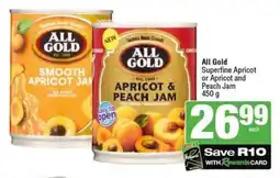 SuperSpar All Gold Superfine Apricot or Apricot and Peach Jam offer