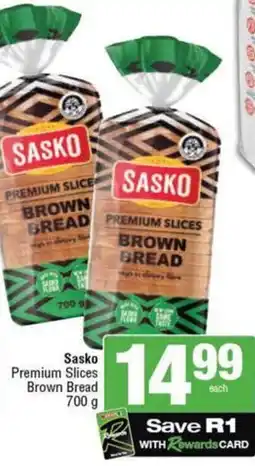 SuperSpar Sasko Premium Slices Brown Bread offer