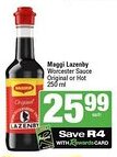SuperSpar Maggi Lazenby Worcester Sauce Original or Hot offer