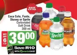 SuperSpar Coca Cola, Fanta, Stoney or Sprite Carbonated Soft Drink offer