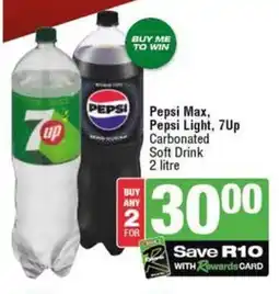 SuperSpar Pepsi Max, Pepsi Light, 7Up Carbonated Soft Drink offer