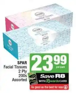 SuperSpar SPAR Facial Tissues 2 Ply Assorted offer