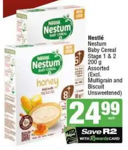 SuperSpar Nestlé Nestum Baby Cereal Stage 1 & 2 Assorted offer