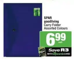 SuperSpar SPAR goodliving Carry Folder Assorted Colours offer