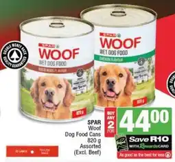 SuperSpar SPAR Woof Dog Food Cans Assorted Excl. Beef offer