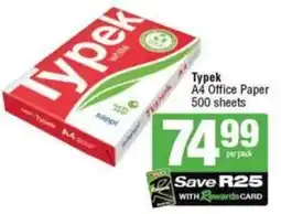 SuperSpar Typek A4 Office Paper offer