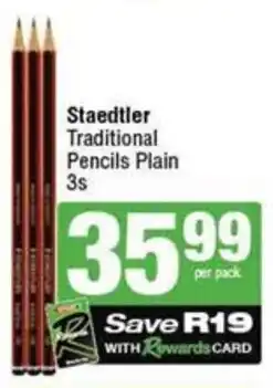 SuperSpar Staedtler Traditional Pencils Plain offer