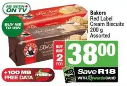 SuperSpar Bakers Red Label Cream Biscuits Assorted offer