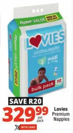 Checkers Lovies Premium Nappies offer