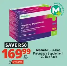 Checkers Medirite 3-In-One Pregnancy Supplement offer