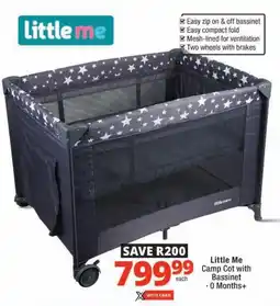 Checkers Little Me Camp Cot with Bassinet offer