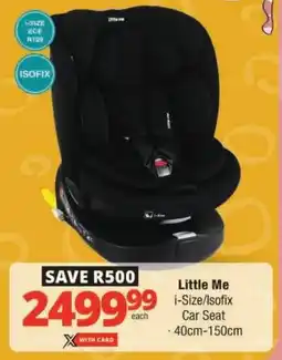 Checkers Little Me i-Size/ Isofix Car Seat offer