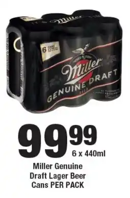 OK Liquor Miller Genuine Draft Lager Beer Cans offer