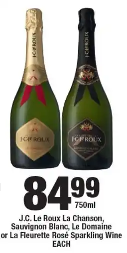 OK Liquor J.C. Le Roux La Chanson, Sauvignon Blanc, Le Domaine or La Fleurette Rosé Sparkling Wine offer