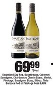 OK Liquor Swartland Dry Red, Bukettraube, Cabernet Sauvignon, Chardonnay, Merlot, Pinotage, Shiraz, Tinta Barocca Red or Pinotage Rosé offer