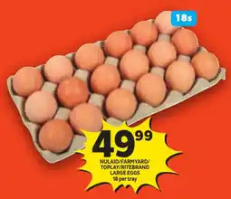 FoodWorld Nulaid/ farmyard/ toplay/ ritebrand large eggs offer
