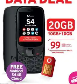 Game Mobicel S4 4G Cloud offer