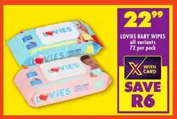 FoodWorld Lovies baby wipes offer