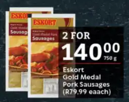 Oxford Freshmarket Eskort Gold Medal Pork Sausages offer