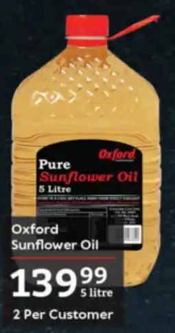 Oxford Freshmarket Oxford Sunflower Oil offer