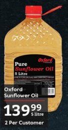 Oxford Freshmarket Oxford Sunflower Oil offer