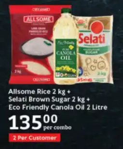Oxford Freshmarket Allsome Rice + Selati Brown Sugar + Eco Friendly Canola Oil offer