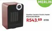 Leroy Merlin Equation Ceramic Electric Heater 1800W Black & Red offer