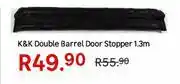 Leroy Merlin K&K Double Barrel Door Stopper 1.3m offer