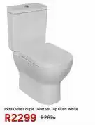 Leroy Merlin Ibiza Close Couple Toilet Set Top Flush White offer